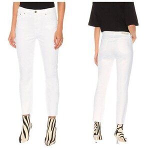 NWT GRLFRND White Reed High-Rise Slim Jeans sz 27